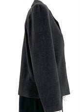 Womens Size Medium Herman Geist Black Soft Short Peacoat Coat Jacket - RealThreads
